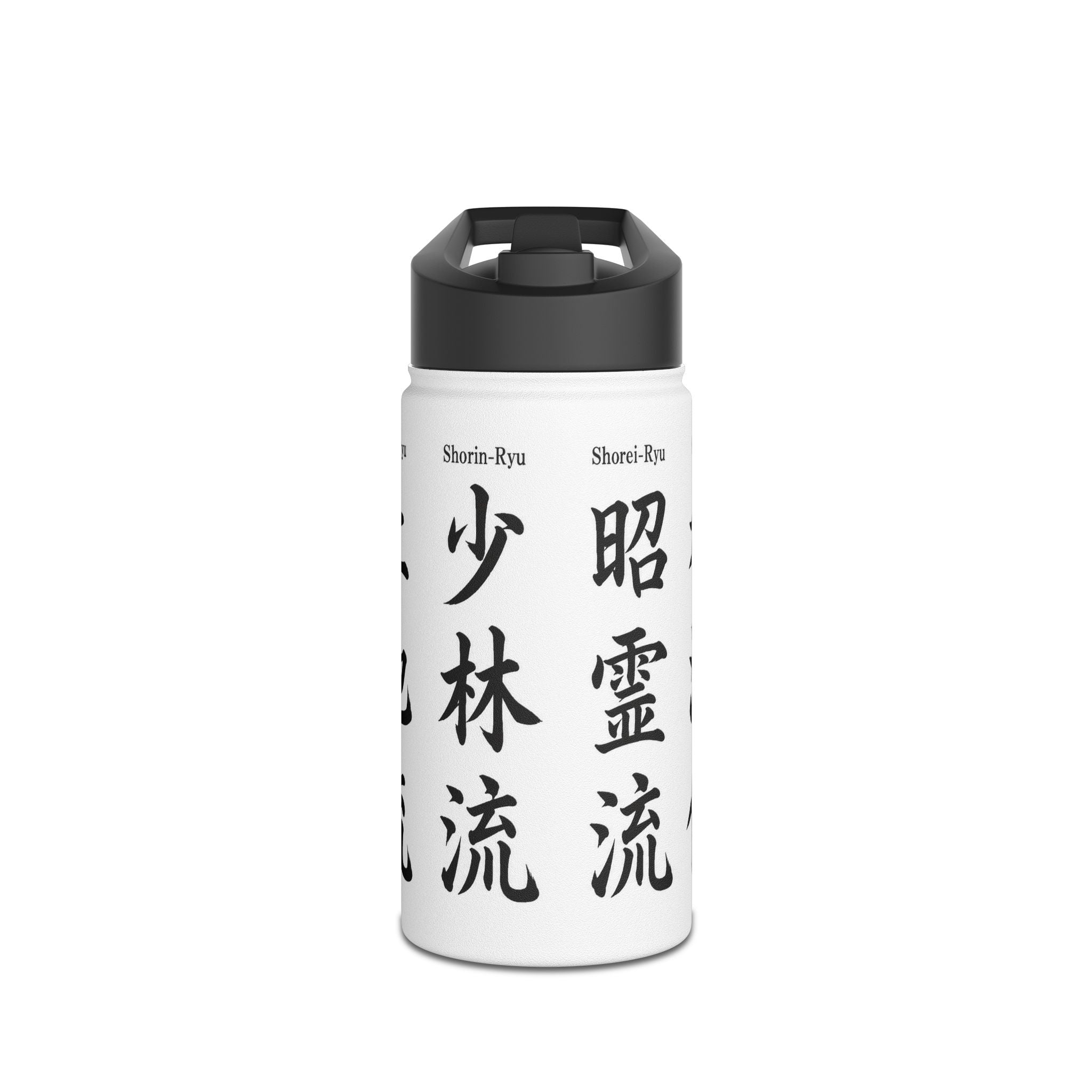 Karate Styles Kanji Stainless Steel Water Bottle: Set 1